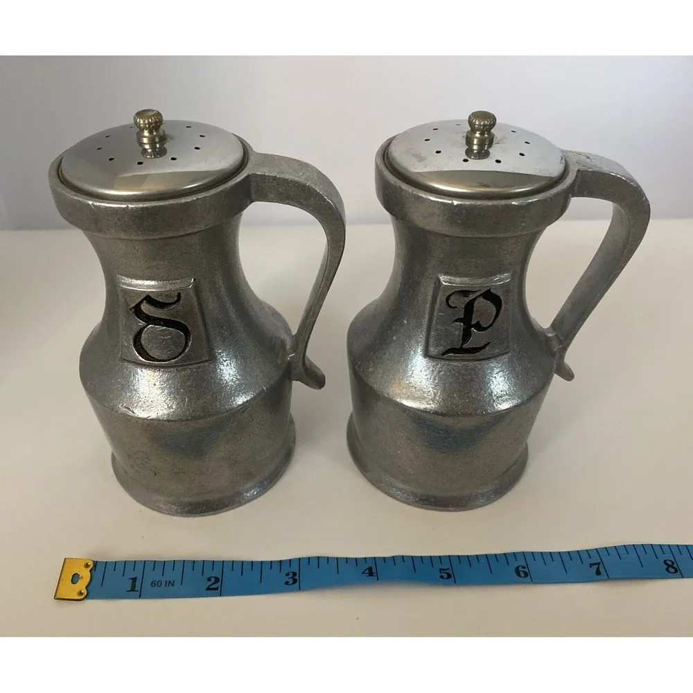 Benedict Proctor Salt and Pepper Shakers Vintage Pewter Collectible BNP‎ USA